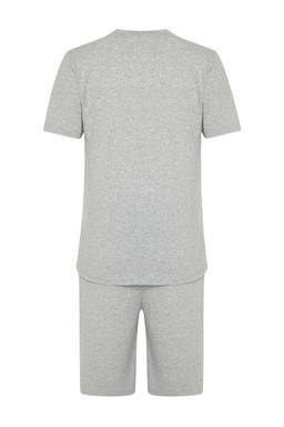 TRENDYOL MAN Gri Regular Fit Bisiklet Yaka Orme Sortlu Pijama Tak?m? TMNSS24PT00046 - Trendyolmilla фото 10