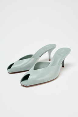 PATENT-EFFECT SANDALS - Zara фото 5