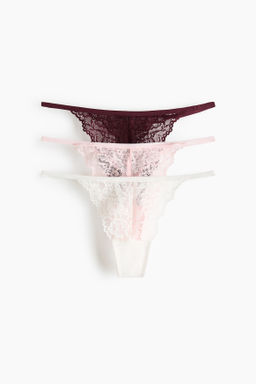 Pack de 3 bragas Thong de encaje - H&m фото 6