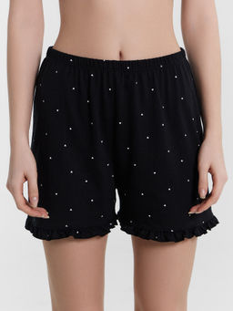 Комплект домашний женский черный с принтом сердечки сердечки на черном 592483 - Mark formelle фото 4