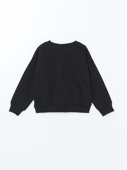 Bisiklet Yaka K?z ?ocuk Sweatshirt ve E?ofman Alt?