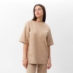 Костюм женский (футболка, брюки) MIST, размер 44-46, бежевый