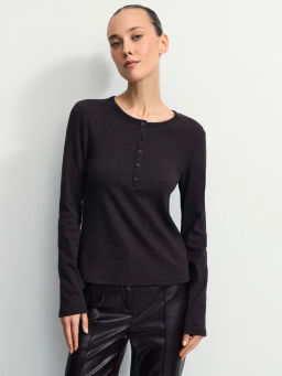 Лонгслив с застежкой на груди / Zarina  фото 4