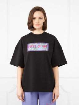 Футболка женская ZZ-WR020301-99 black - Eleganzza фото 2