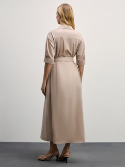 Платье-рубашка с поясом / Zarina фото 3