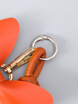 Брелок на карабине "Бабочка с узлом" красно-бордовый 13,5х9,5х2,5 см