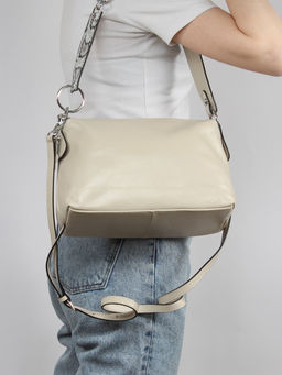 Сумка женская натуральная кожа GU 2033-3788, 1отд, плечевой ремень, бежевый SALE 261559 - Adelia фото 5