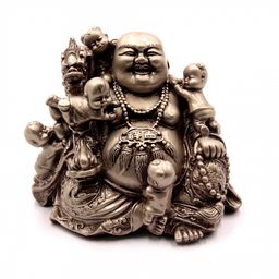 Хотей с детьми Счастливая гармоничная процветающая и веселая жизнь 12-15см ХРУПКОЕ