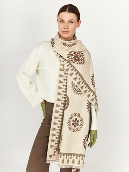 в составе ШЕРСТЬ и КАШЕМИР Большой, мягкий, теплый двусторонний палантин - Tantino фото 7