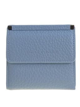 Женский кошелёк из натуральной кожи, цвет голубой