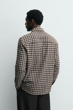 CHECK SHIRT WITH POCKET - Zara фото 7
