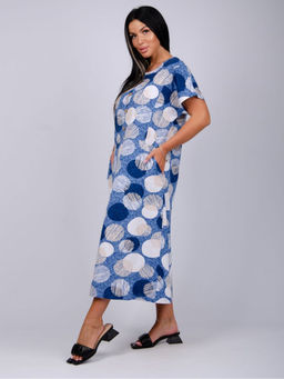 Платье "Селеста 2" синее, трикотаж