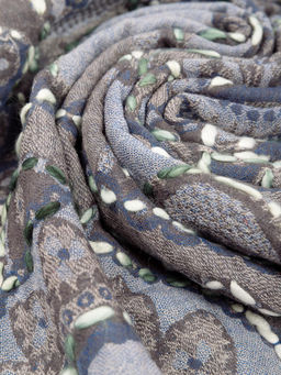 Палантин с вышивкой (шерсть вареная) в ассортименте № Тк906/48 - Ганг фото 3