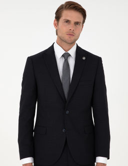 Lacivert Ex. Slim Fit Y_nl_ Tak_m Elbise