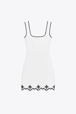 EMBROIDERED DRESS WITH FAUX PEARLS - Zara фото 14