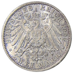 2 марки 1904 года Германия (Гессен)  400 лет со дня рождения Филиппа I Великодушного