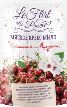 ЛЕ ФЛИР крем-мыло 500мл дой-пак Черешня и миндаль