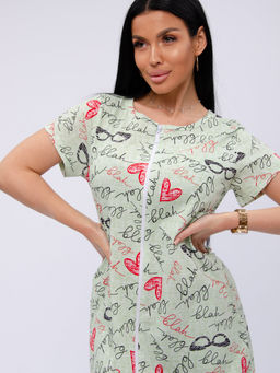 Халат Красотка 12 надписи, трикотаж - Малина фото 8