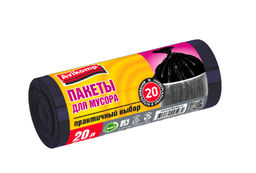 PRAKTISCH Стандарт пакеты д/мусора 20л*30шт в Рулоне (черные) 6мкм