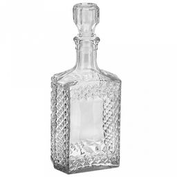 Графин-штоф стеклянный "Оптика" 0,5л, 8х8х22см, с пробкой (Россия)