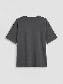 Bisiklet Yaka Bask?l? Erkek ?ocuk Ti??rt