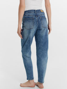 Брюки женские джинсовые mom fit синие синий 2024-DTW404-1 - Mark formelle фото 3