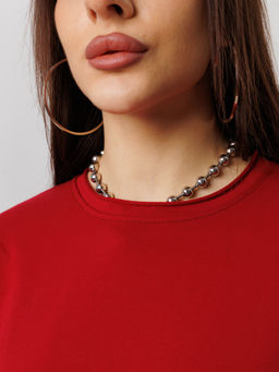 Женский лонгслив из футера 2-х нитки бордовый ВК-25 (15)