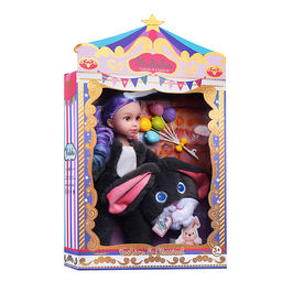 Кукла "Кира" в костюме зайчика, в коробке