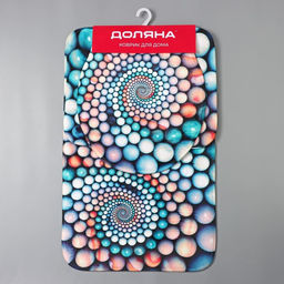 Коврик для ванной и туалета Доляна Каменные завитки, 3 шт: 35?39 см, 40?50 см, 45?75 см фото 7