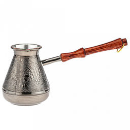 Турка медная 540мл "Виноград", д10см, h11,7см, s0,8мм, деревянная ручка (Россия)