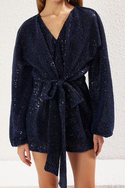 Lacivert Par?lt?l? Payet Orme K?sa Tulum TPRSS25TU00001