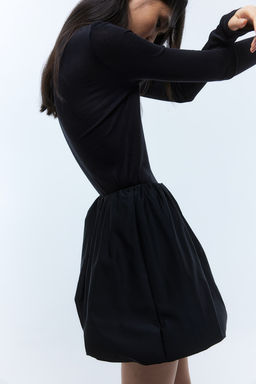 Bubble-hem mini skirt