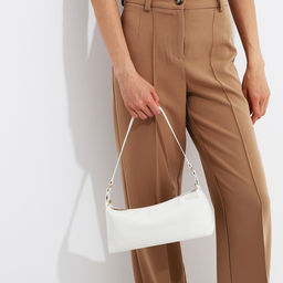 Сумка женская на молнии, белая