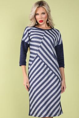 Платье Мадонна (полоска черника) - Эльза фото 5