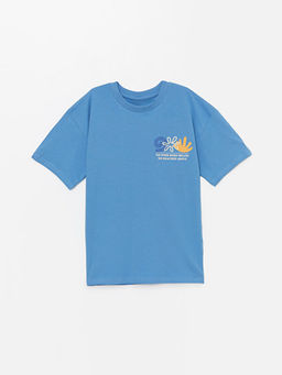 Oversize Bisiklet Yaka Erkek ?ocuk Ti??rt