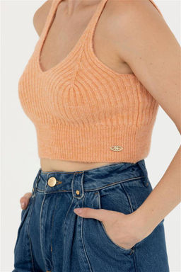 U. S. Polo Assn Женский пудровый свитер с v-образным вырезом - U.s. polo assn фото 13