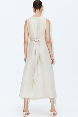 MAMA Vestido de lactancia en mezcla de lino - H&m фото 4