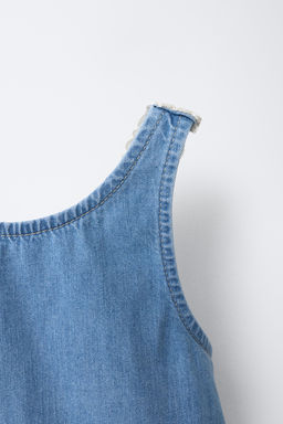 TOP DENIM PUNTO CROCHET / Azul - Zara фото 3