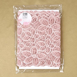 Кружевная эластичная ткань, 180 мм, 2.7±0.5 м, пудровая