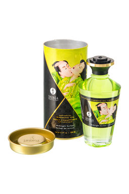 Масло массажное для тела Shunga Полночный щербет (Midnight Sorbet), разогревающее, 100 мл.