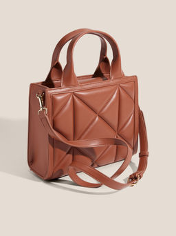 Женский тоут LOVE MOSCHINO EMBOSSED Q Артикул 4561098, красно-коричневый  фото 2