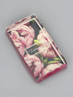 Цена за 5 шт. Коробка для печенья, Цветочки, 10.5?20?3 см