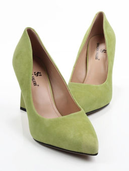 06-S3-7041 LT.GREEN Туфли женские (натуральная замша)