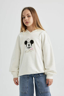 Толстовка с капюшоном для девочек Disney Mickey & Minnie Relax Fit - Defacto фото 6