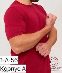 Однотонная футболка мужская - Bruno фото 4