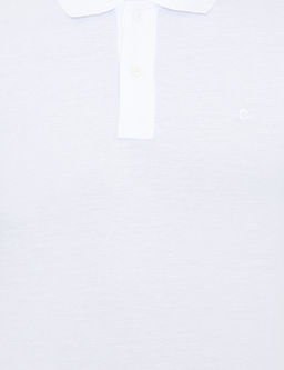 Beyaz Slim Fit Polo Yaka Basic Ti__rt