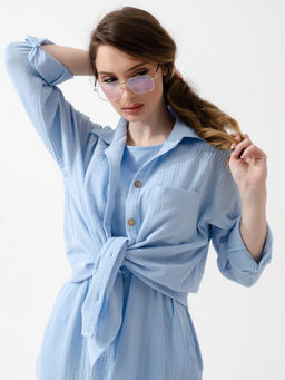 Женское платье муслин голубое 2319 (2)