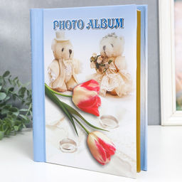 Фотоальбом магнитный на 20 листов Цветы, МИКС