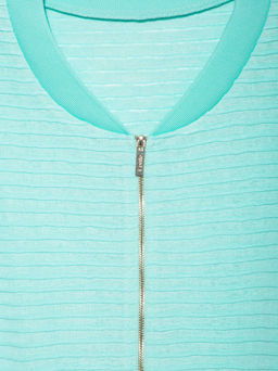 CONTE Ультракомфортный фактурный бомбер на молнии LJ 902 aqua blue aqua blue