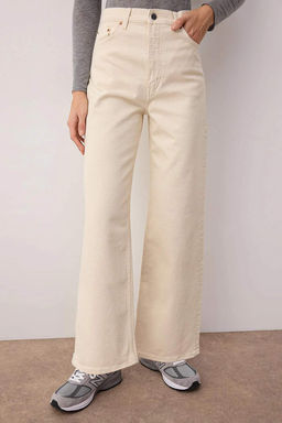 Koyu Kahverengi Yuksek Bel Bilek Boy Culotte %100 Pamuklu Jeans TWOAW26JE00190 - Trendyolmilla фото 18